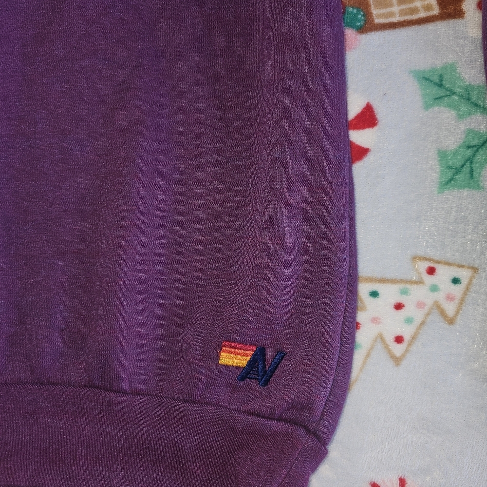 Aviator Nation Purple Sweatshirt with Lightning Bolt - Picture 4 of 6